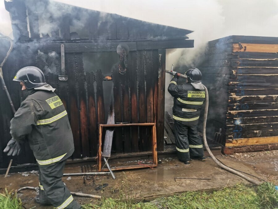 В Приамурье пожарные отстояли сельский жилой дом