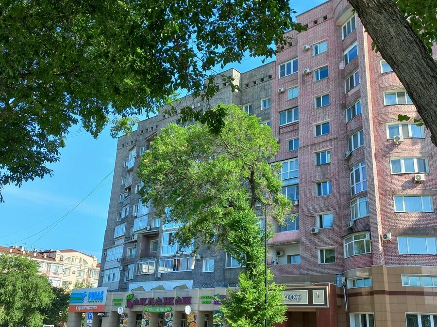 На улице Ленина в центре Благовещенска дом порозовел Оказалось что он будет мышиносерым