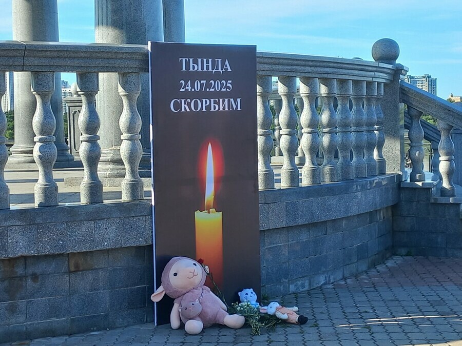 В Благовещенске появился стихийный мемориал в память о погибших в авиакатастрофе около Тынды