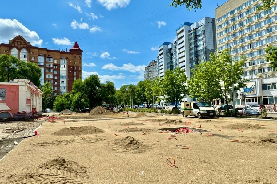 Как преображается новый сквер в центре Благовещенска стоимостью в 35 миллионов показали власти фото 