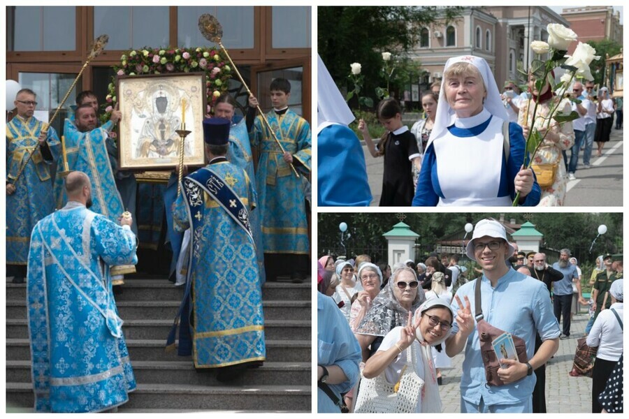По улицам Благовещенска пронесли амурскую реликвию фото