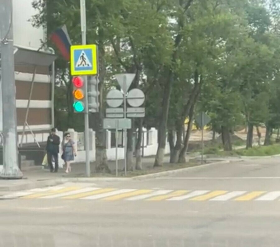 В Свободном светофор повел себя неожиданно