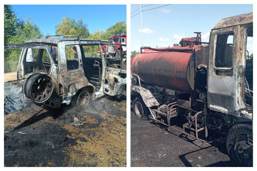 Восстановлению не подлежат автомобили в Амурской области уничтожил огонь фото