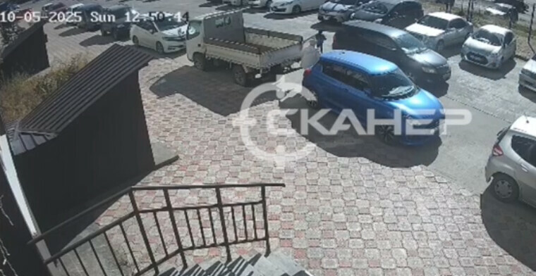 В Чигирях водитель сбил ребенка Момент ДТП попал на камеру