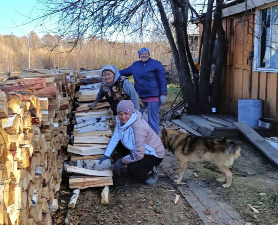 Зейские тимуровцы помогли заготовить дрова старейшему педагогу поселка Хвойный