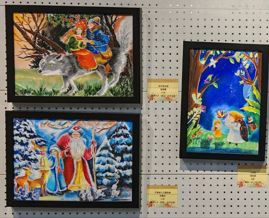 Юные китайские художники поразили русскостью рисунков по известным сказкам