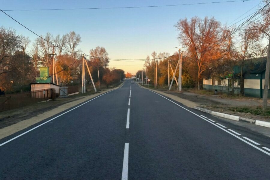 Трассу проходящую через село в Приамурье привели в порядок фото