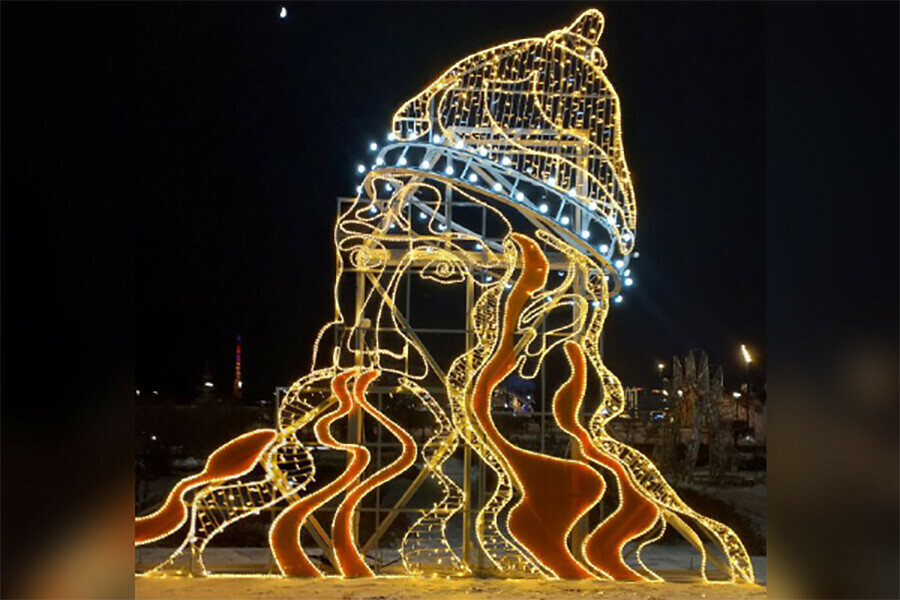 Как Благовещенск прихорашивается к Новому году сняли на видео