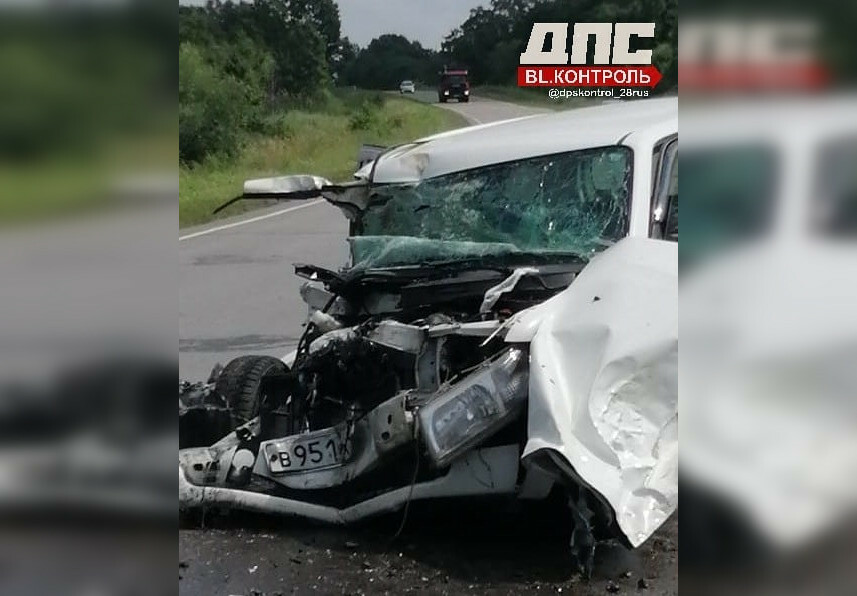 В жесткой аварии с грузовиком в Приамурье пострадали люди видео 
