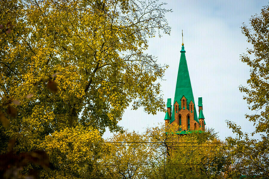 Ковчег с частью мощей святой великомученицы Екатерины в храме Благовещенска 