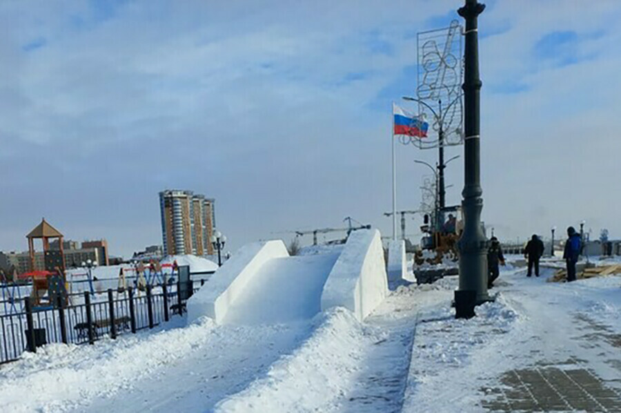 Стало известно где в Благовещенске поставят снежные горки и сколько их будет