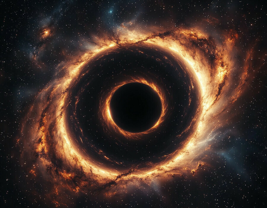 Ученые впервые сняли как черная дыра влияет на время и пространство