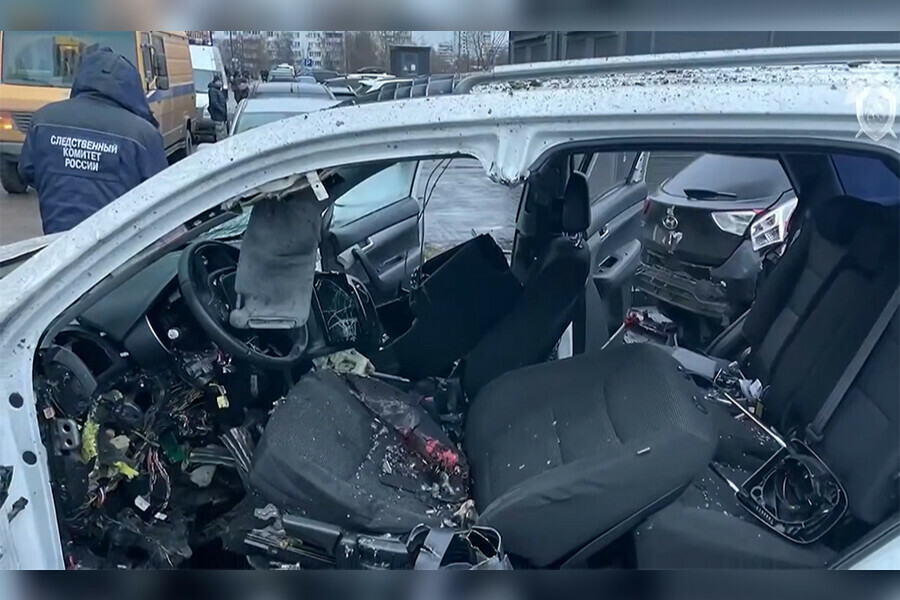 Опубликовано видео с места где взорвали генераллейтенанта Сарварова