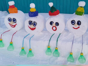 Снеговики собирают улыбки в амурском селе фото