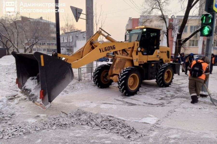 Мэрия снова озвучила количество вывезенного снега выпавшего во время последнего снегопада в Благовещенске видео 