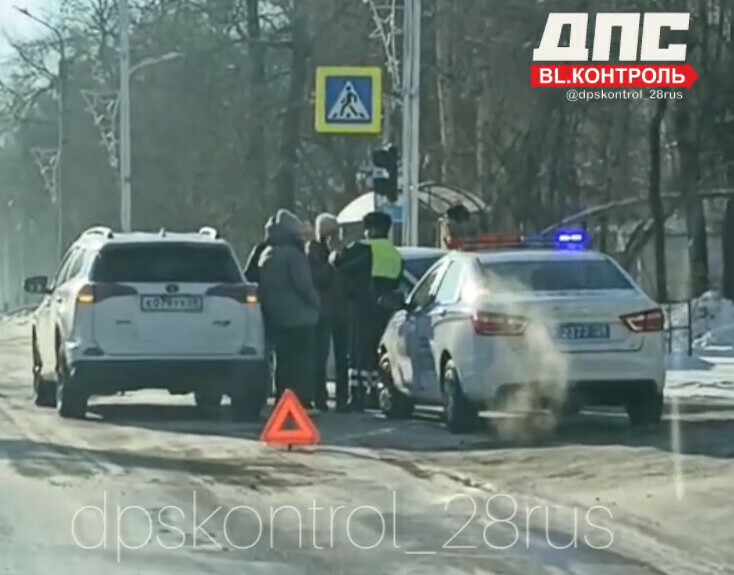 ДТП произошло в центре Благовещенска 