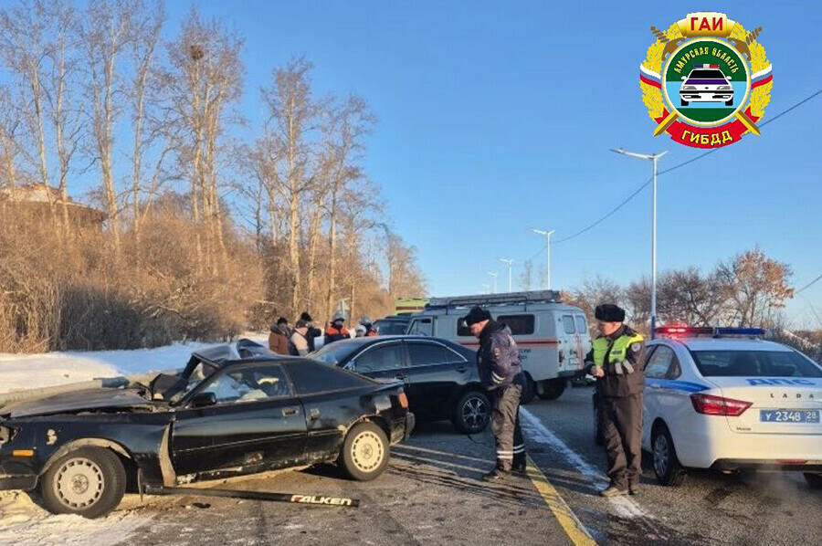 При столкновении машин в Благовещенске погиб человек