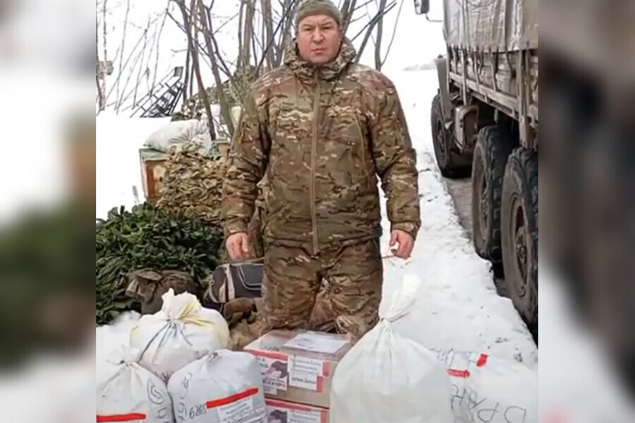 Браконьер поблагодарил амурчан за гуманитарную помощь бойцам на передовой видео