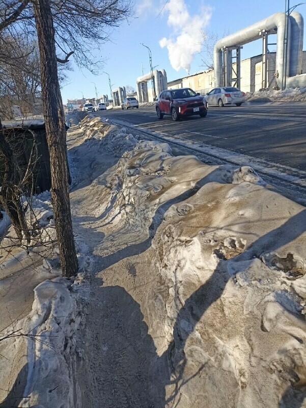 В мэрии отчитались какие территории в Благовещенске освободили от снега но непроходимых путей еще хватает фото видео