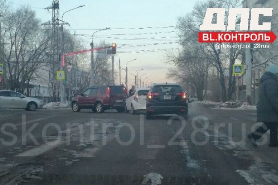 Тройное ДТП произошло в Благовещенске 