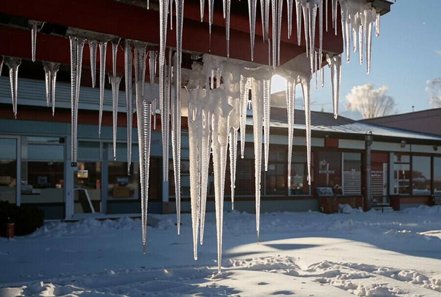 В Белогорске за сосульки наказан первый горожанин