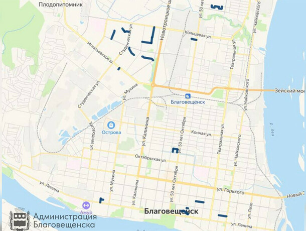 Названы междворовые проезды которые отремонтируют в Благовещенске карты