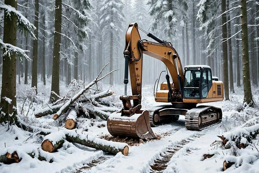 Экскаватор конфисковали в Приамурье за черную работу 