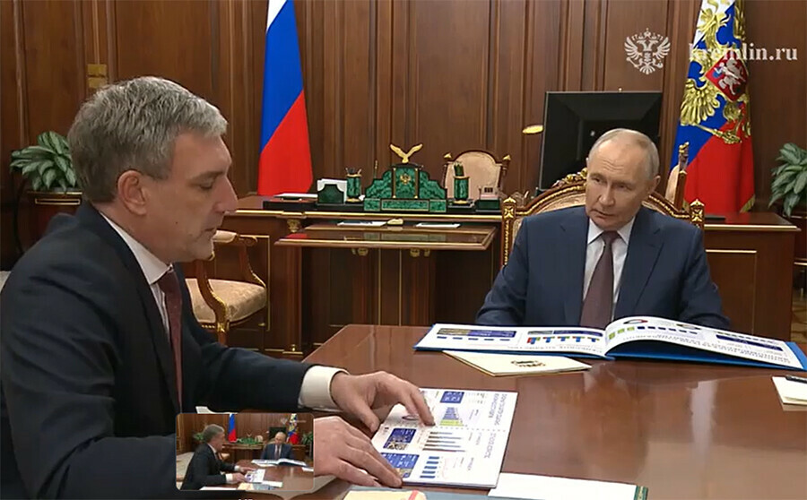 Президент России встретился с амурским губернатором Василием Орловым видео