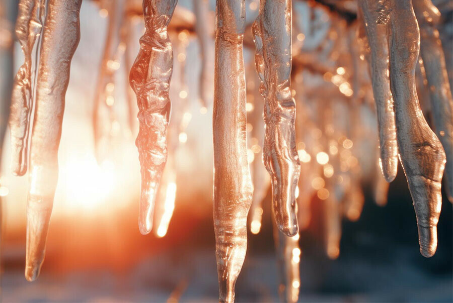 Сосульки достигают веса 70 килограммов благовещенцев просят соблюдать правила при оттепели