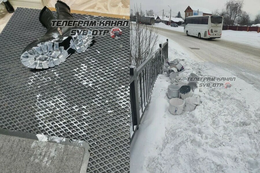 В Амурской области белой краской покрасили снег