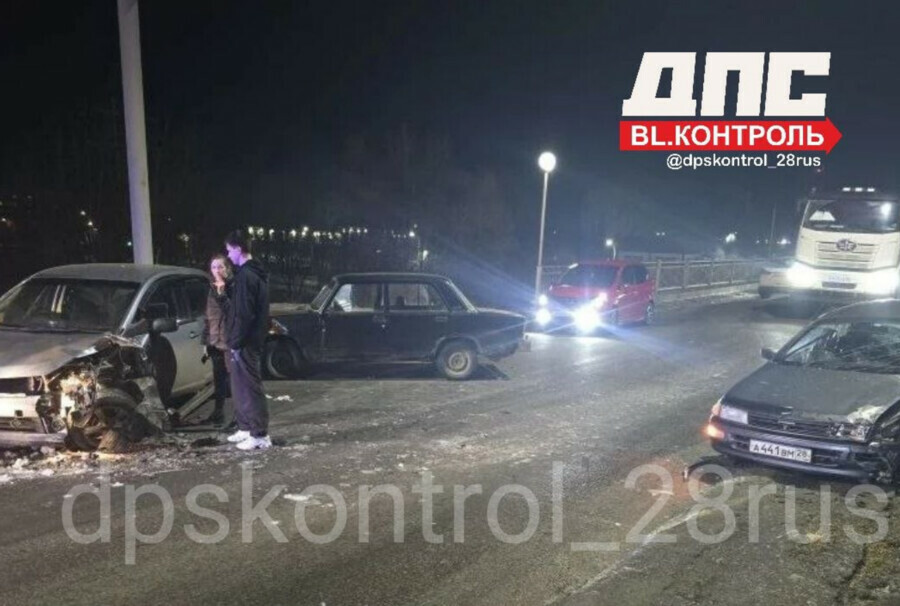 Пьяный водитель устроил тройное ДТП в Благовещенске