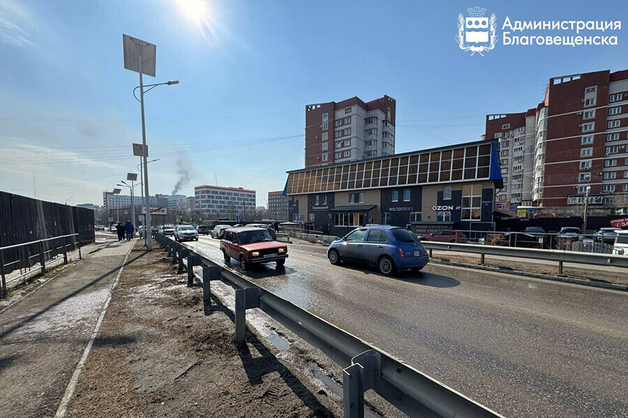 Перекресток Василенко  Воронкова в Благовещенском округе осушили