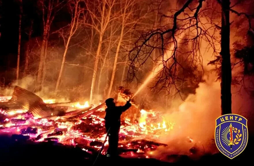 Четыре природных пожара вспыхнули в один день в Амурской области Потушены не все