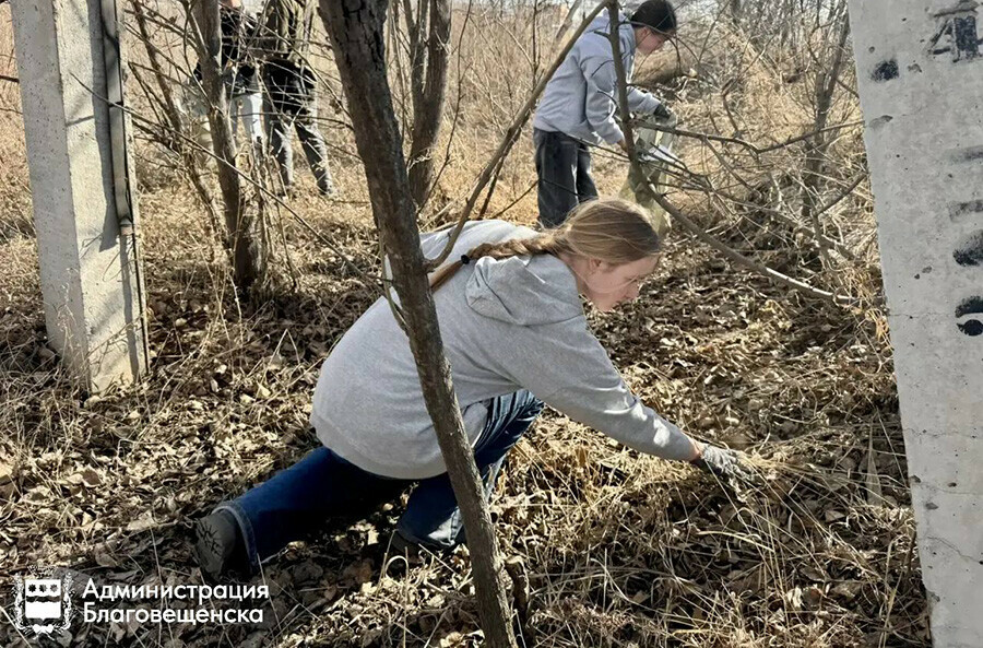 Акция Город берегу благовещенцев зовут на уборку улиц парков и скверов фото