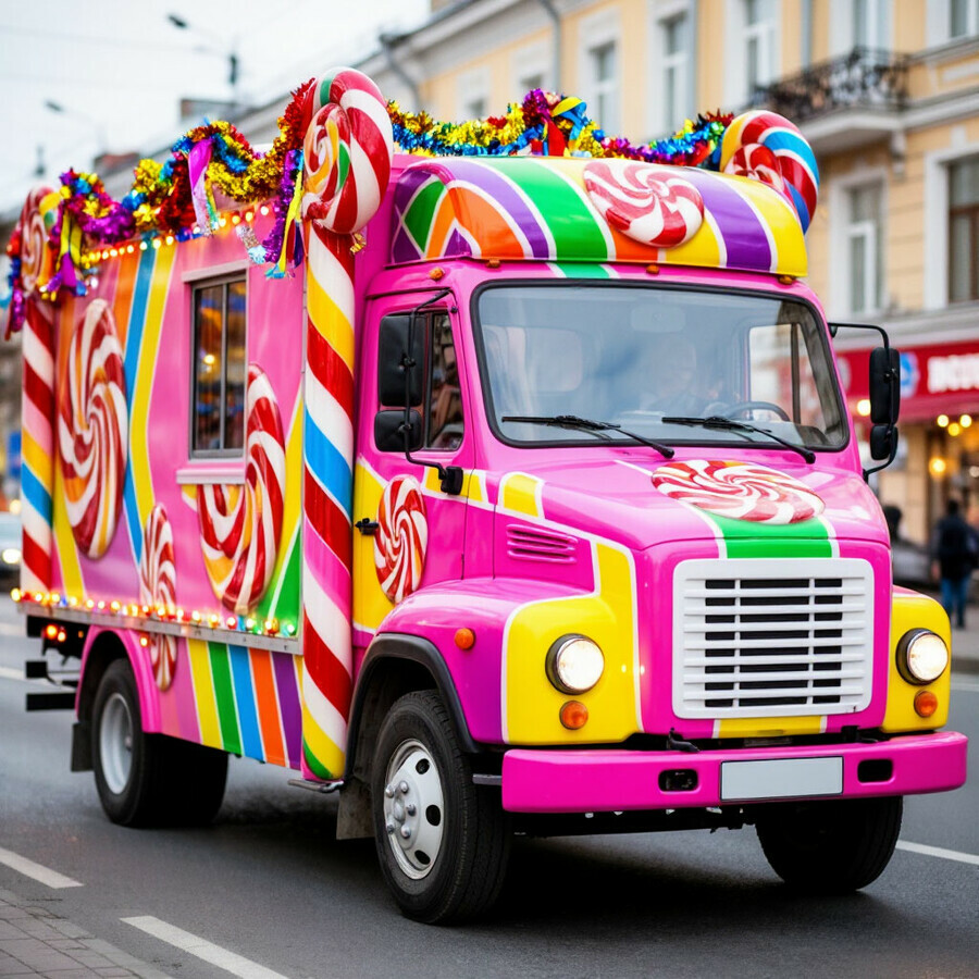 В День города по центру Благовещенска проедет грузовик в виде огромной конфеты