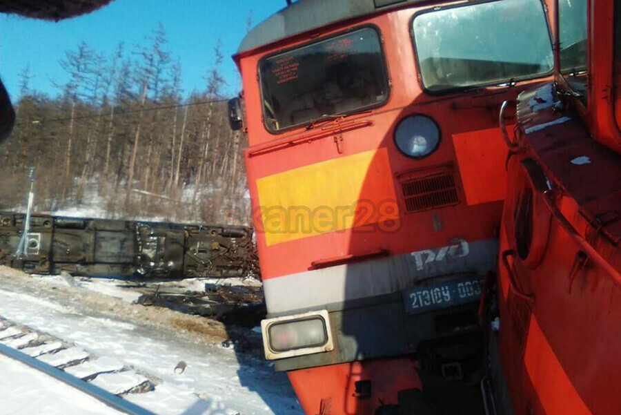 Восстановлено движение на поездов на севере Амурской области после схода локомотива 