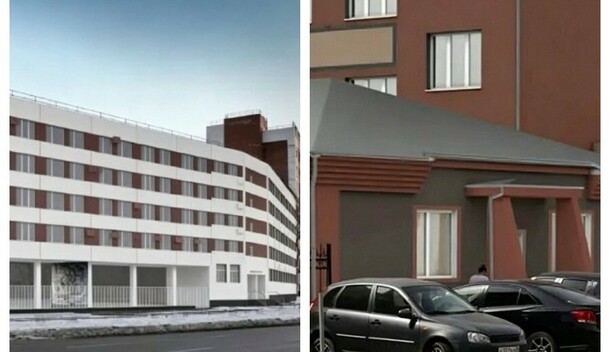 Еще три больших здания Благовещенска станут коричневобежевыми 