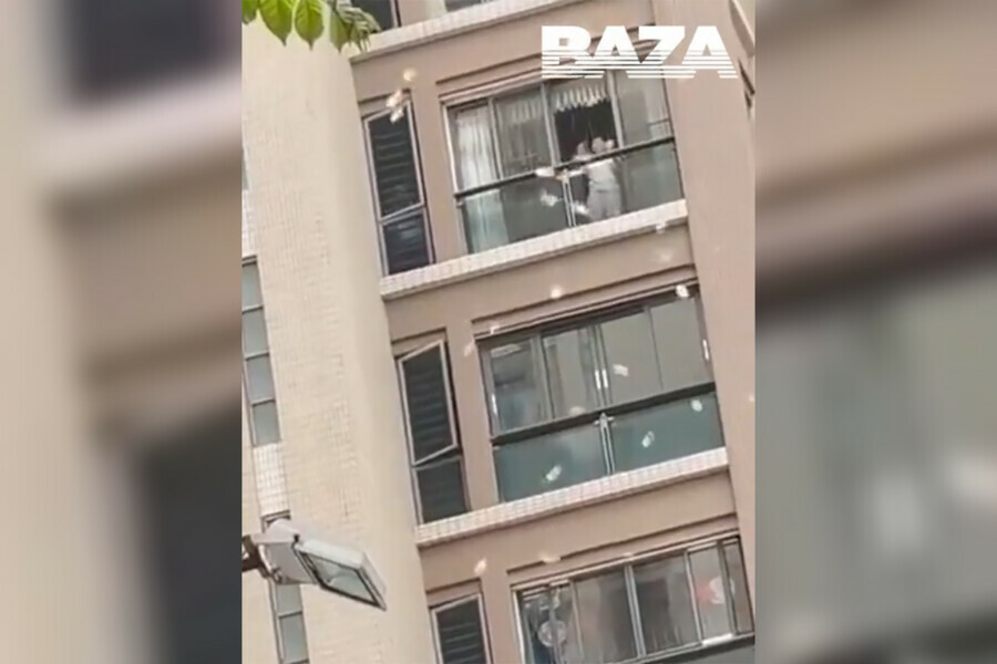 Китаянка развеяла по ветру около 2 миллионов долларов виддео