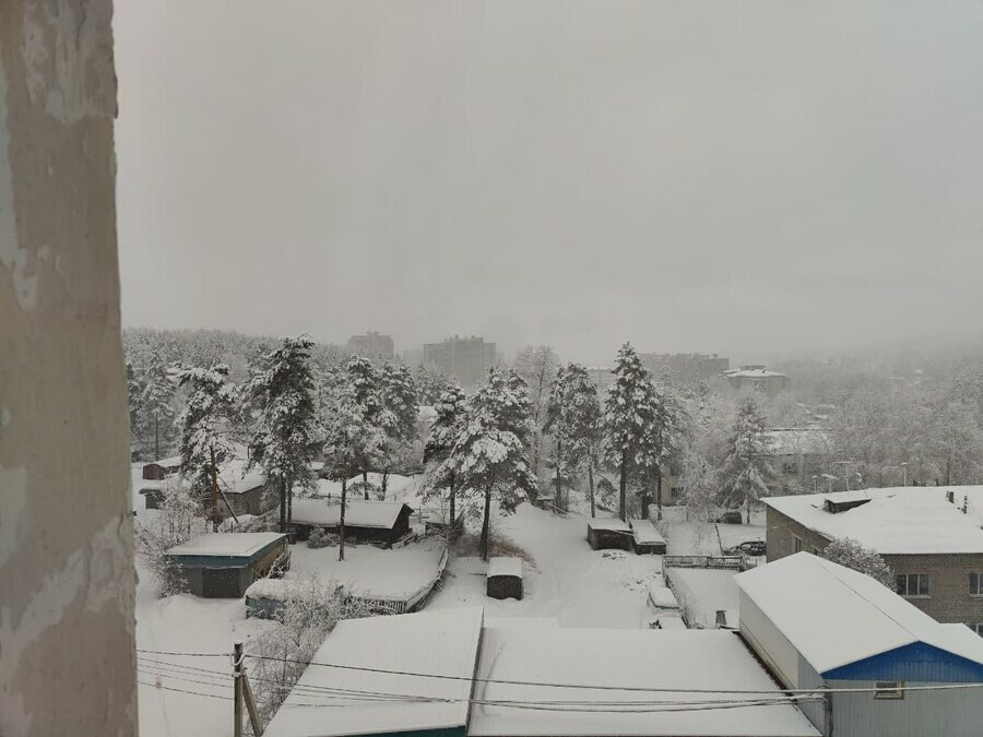 Тынду снова накрыло снегом фото