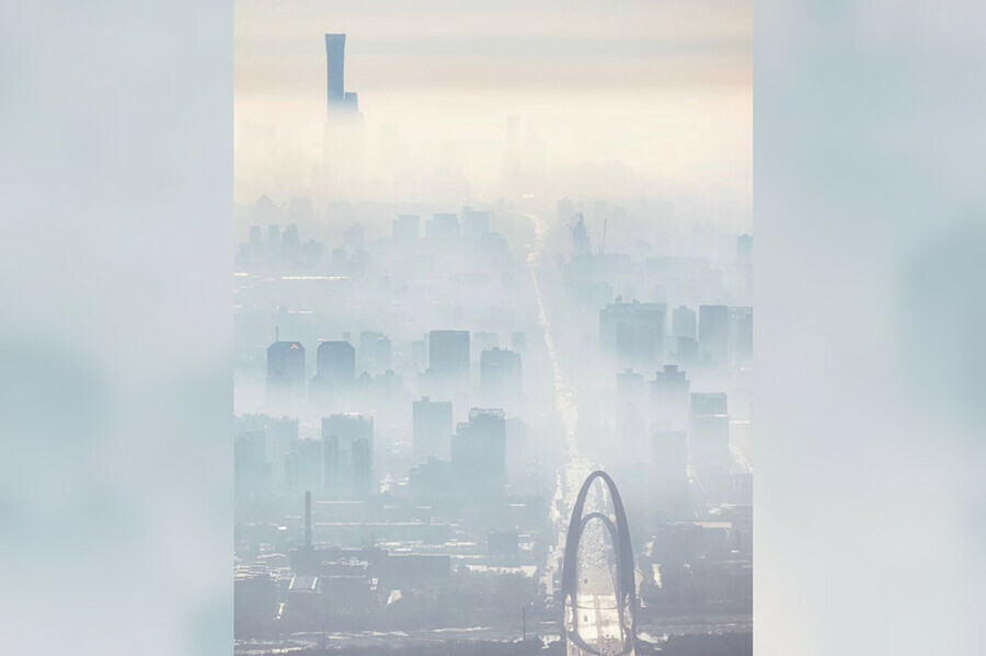 На севере Китая в том числе по соседству с Приамурьем отмечено сильное загрязнение воздуха