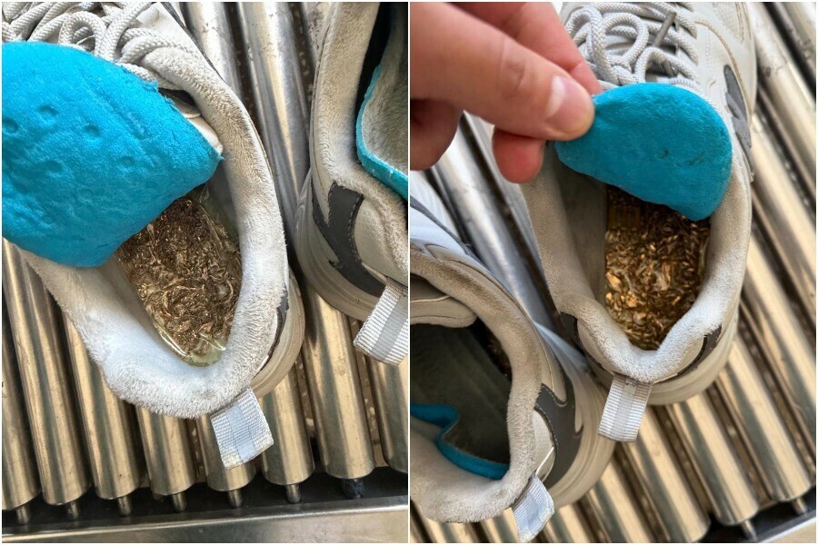 В кроссовках пассажира на благовещенской таможне нашли золото на 25 миллиона