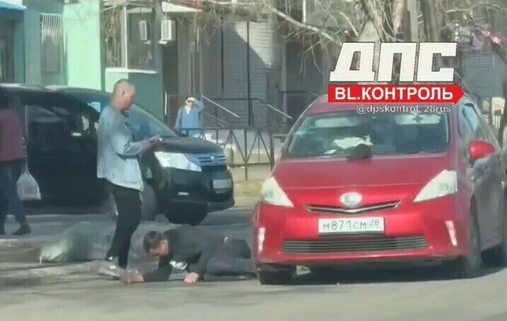 В Благовещенске женщина выехала на красный и сбила пешехода