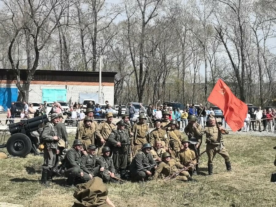 В Райчихинске показали битву за Берлин видео