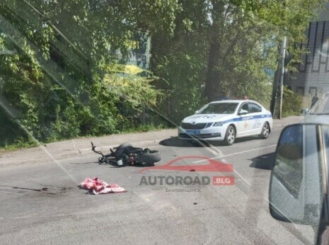 Жесткое ДТП с мотоциклистом произошло в Благовещенске 