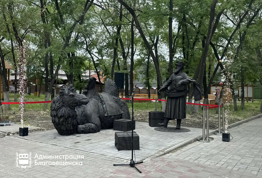 В юбилейный день рождения Благовещенску подарили верблюда