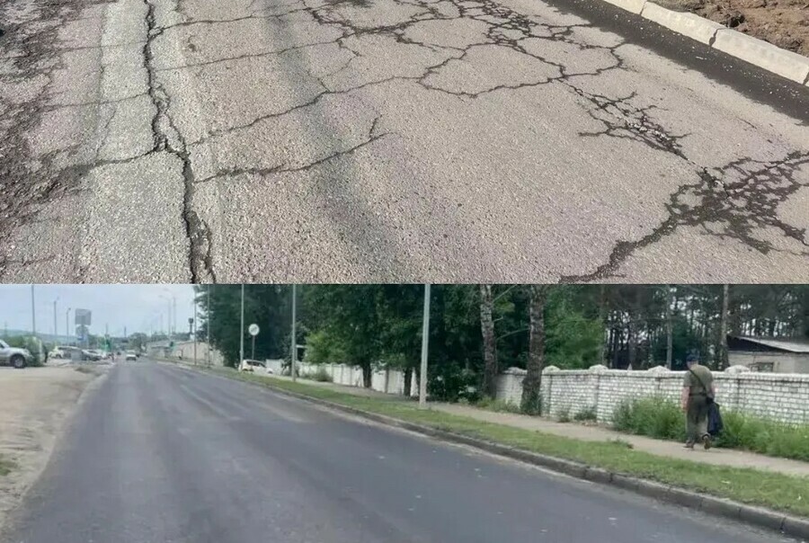 До и после благовещенские власти показали результат ямочного ремонта фото 