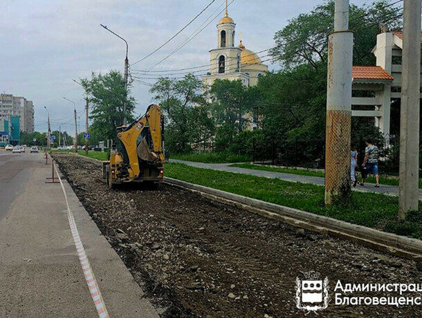 Обустройство новой большой парковки начали в Благовещенске