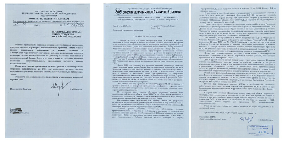Госдума запросила мнение регионов по патентной системе