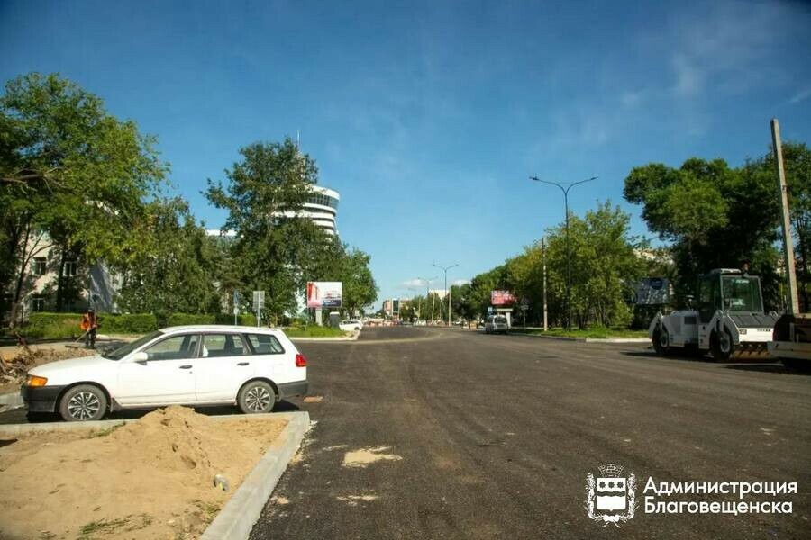 Василенко Школьная и Театральная на каком этапе ремонт магистралей Благовещенска фото 