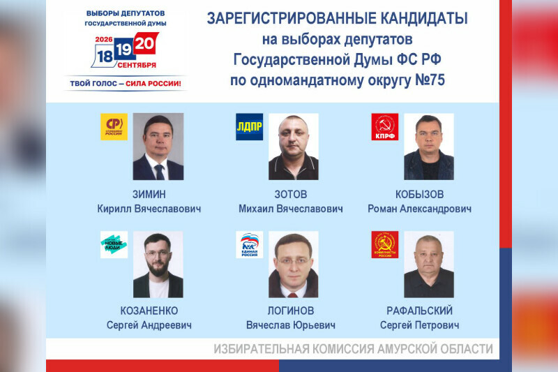 Стал известен список претендентов от Амурской области на место в Госдуме 